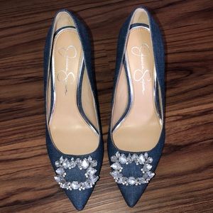 Jessica Simpson buckle heels